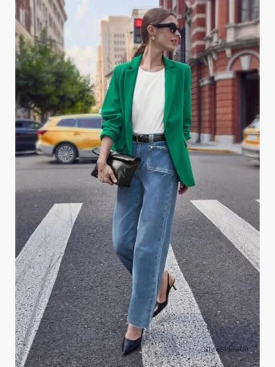 Size 10 High Waisted Cropped Jeans Stretchy Baggy Straight Leg Raw Hem Denim - Picture 3 of 7